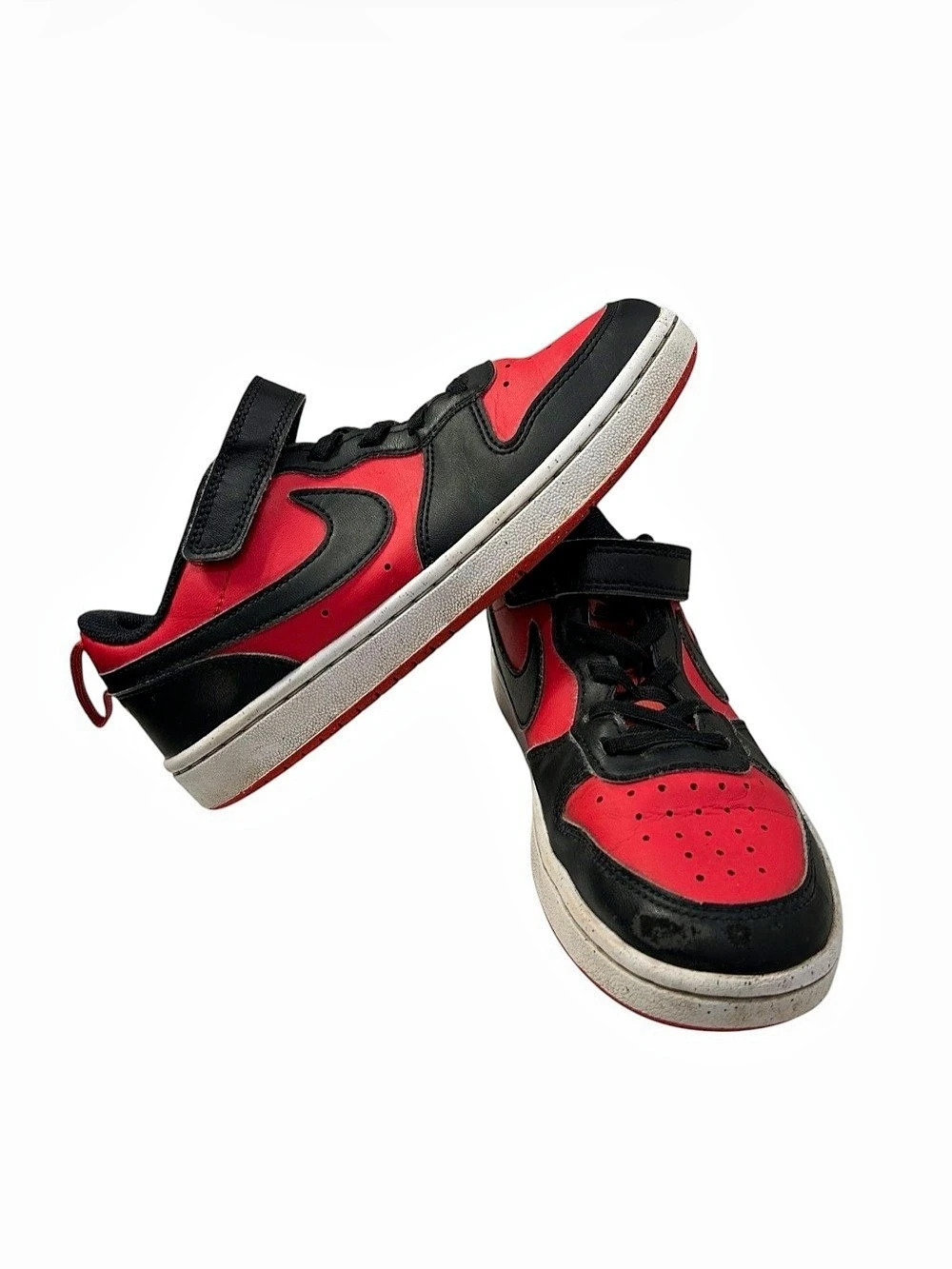 Nike Court Borough Low Recraft Little Kids’ Shoes – Red/Black – Size 3